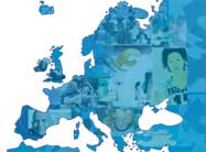 Europa-Karte mit Bildern